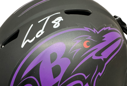 Lamar Jackson Signed FullSize Helmet Eclipse Speed  Football Helmet (JSA)