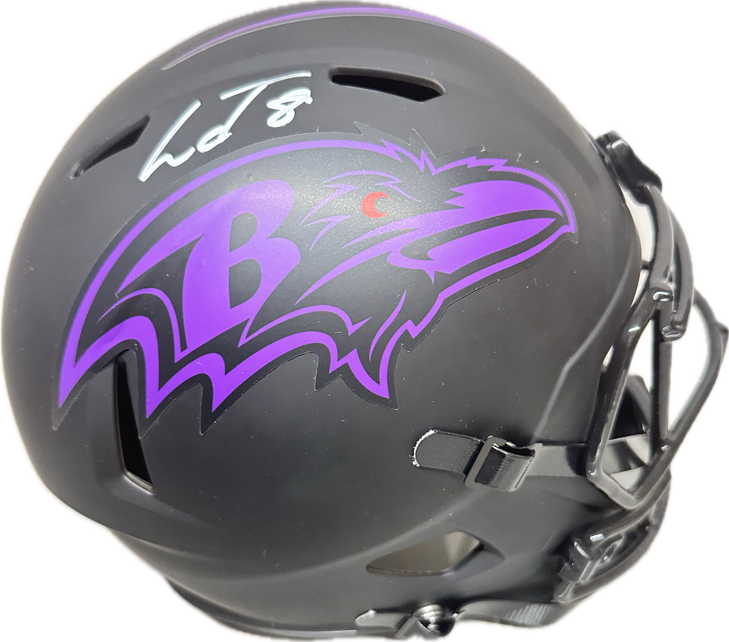 Lamar Jackson Signed FullSize Helmet Eclipse Speed  Football Helmet (JSA)