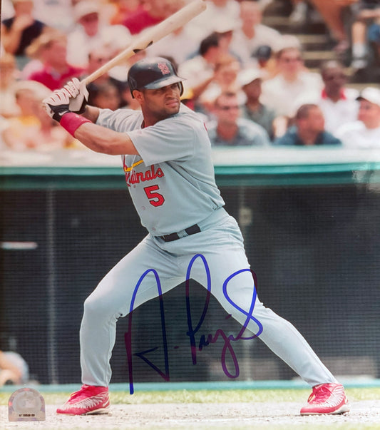 Albert Pujols Saint Louis Autographed Photo 8x10 MLB Authentication