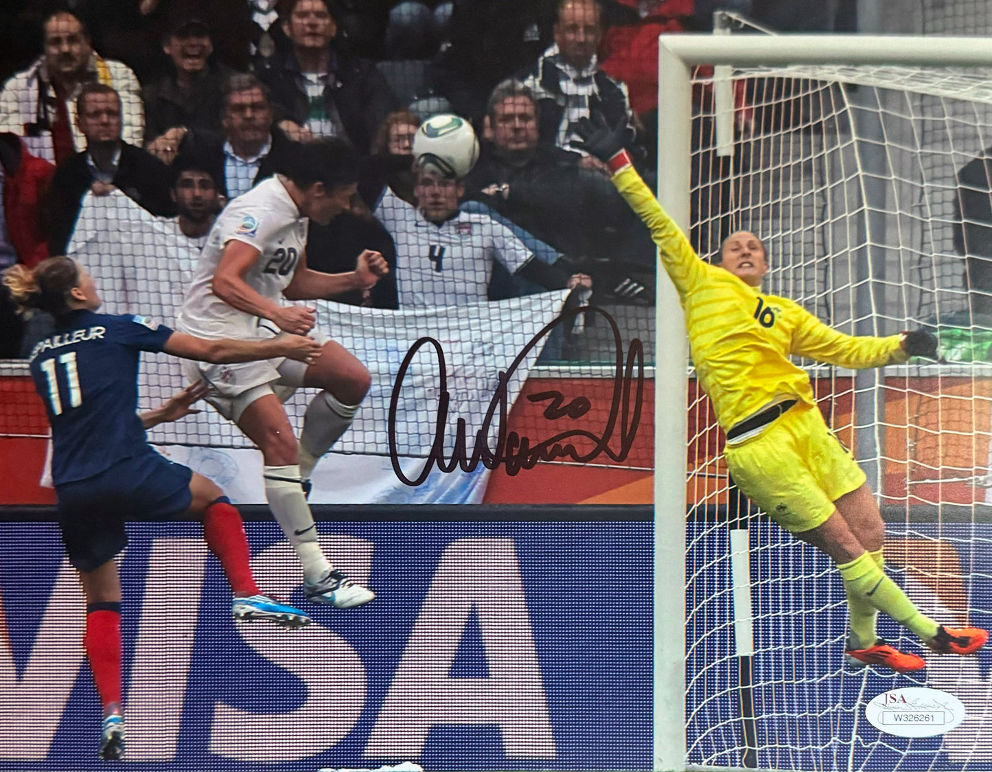 Abby Wambach USA Autographed Photo 8x10 JSA