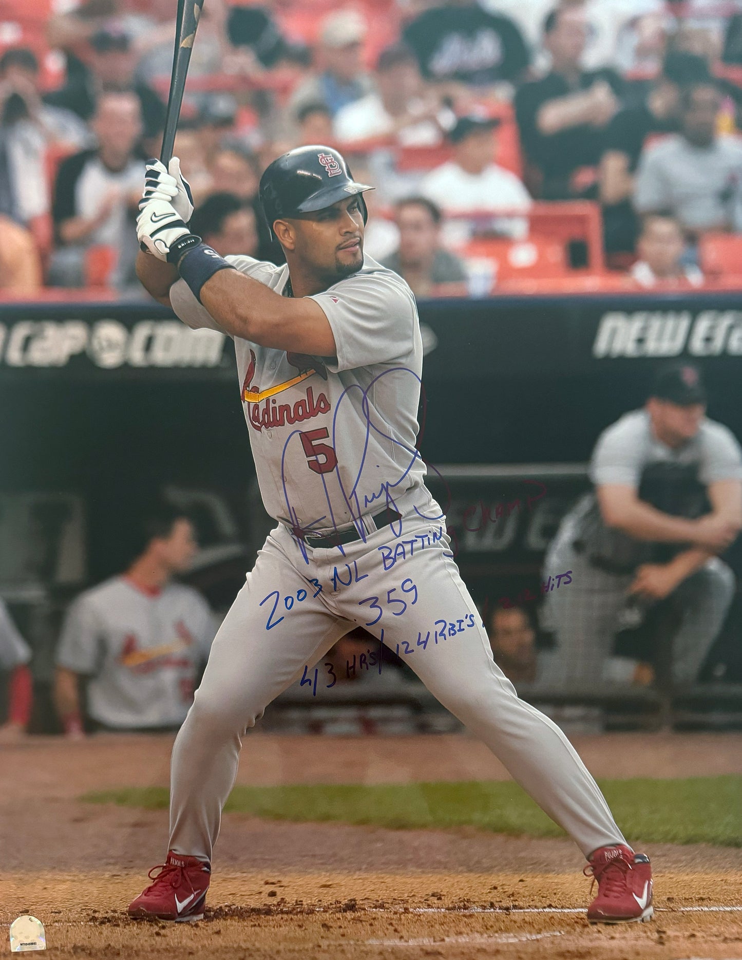 Albert Pujols Signed 16x20 Boston Autographed Photograph MLB