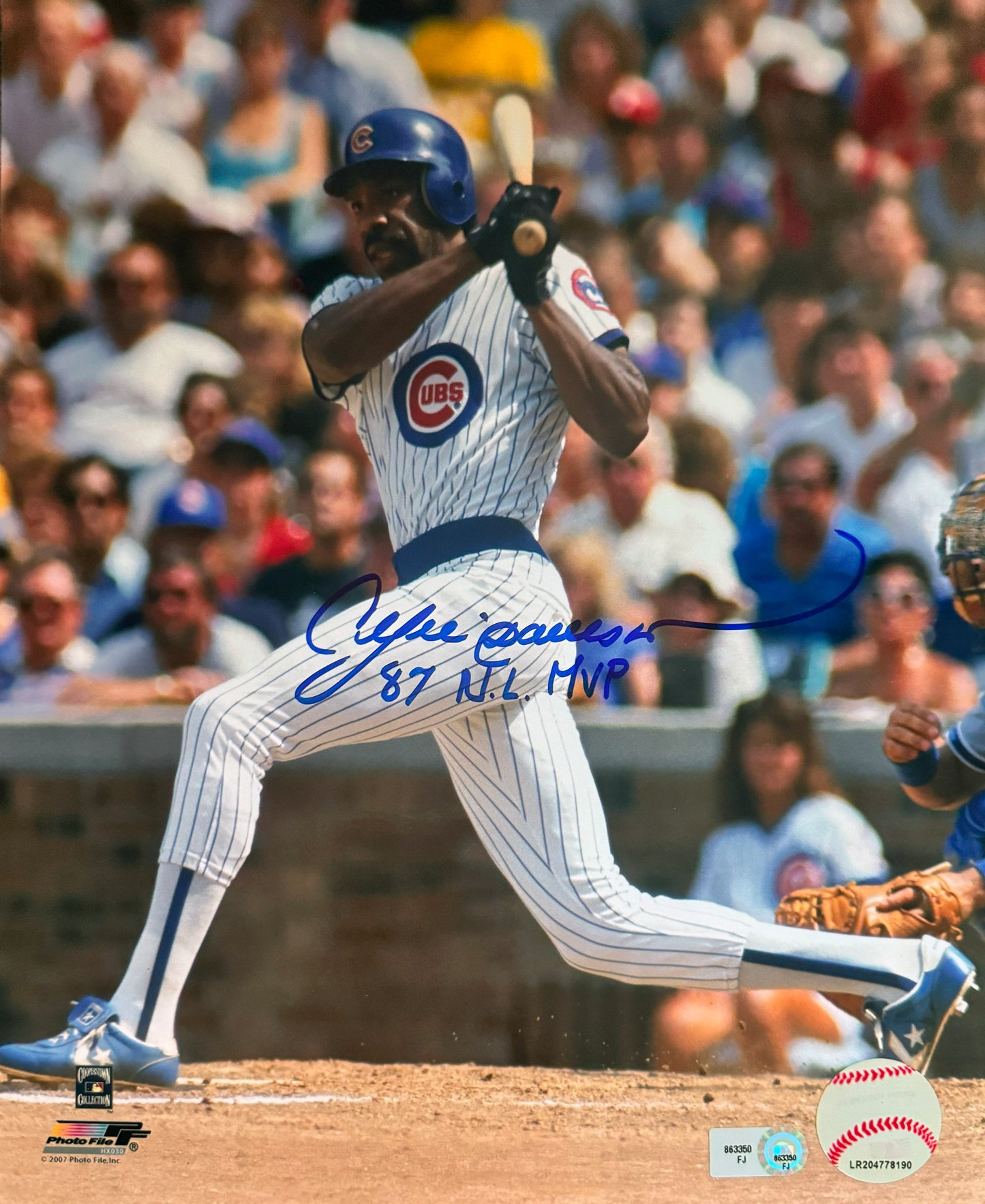 Andre Dawson Chicago Autographed Photo 8x10 MLB Authentication