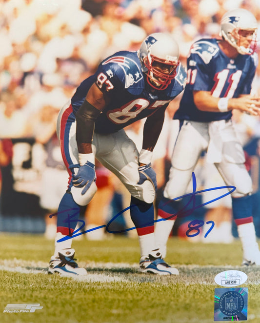 Ben Coates New England Autographed Photo 8x10 JSA