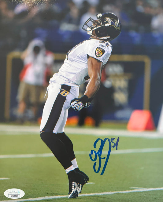 Brendon Ayanbadejo Baltimore Autographed Photo 8x10 JSA