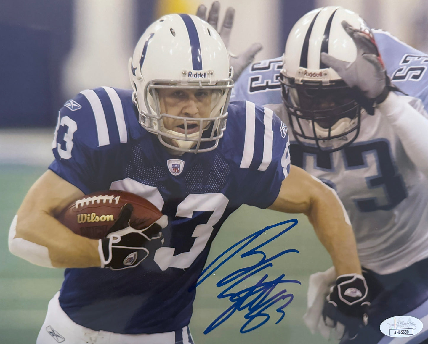 Brandon Stokley Indianapolis Autographed Photo 8x10 JSA