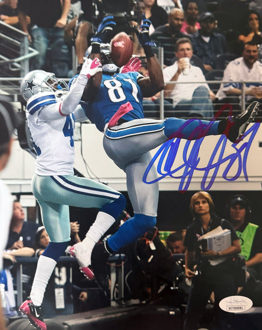 Calvin Johnson Detroit Autographed Photo 8x10 JSA