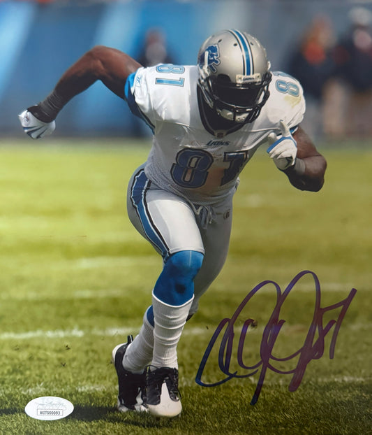 Calvin Johnson Detroit Autographed Photo 8x10 JSA