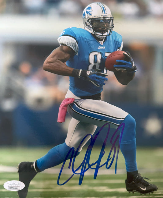 Calvin Johnson Detroit Autographed Photo 8x10 JSA