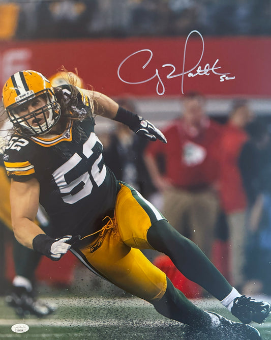 Clay Matthews Signed 16x20 Green Bay Autographed Photograph JSA