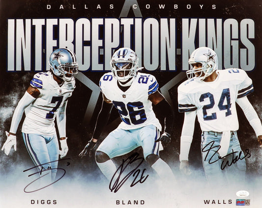 DaRon Bland, Trevon Diggs, & Everson Walls Dallas Signed 16x20 Autographed Photograph PIA