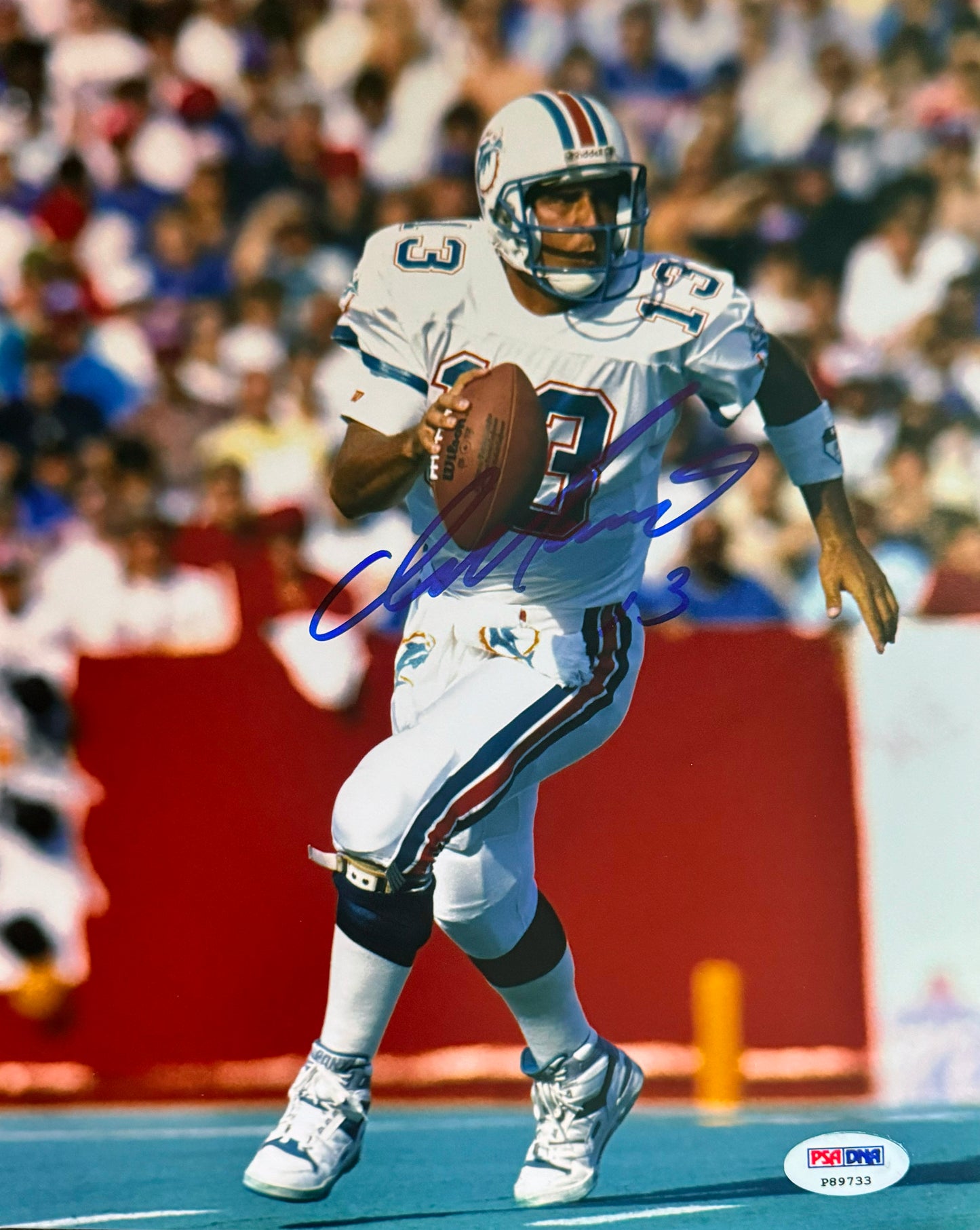 Dan Marino Miami Autographed Photo 8x10 PSA