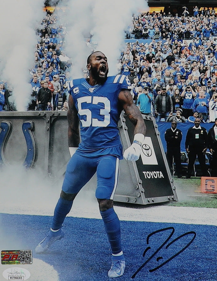 Darius Leonard Indianapolis Autographed Photo 8x10 JSA