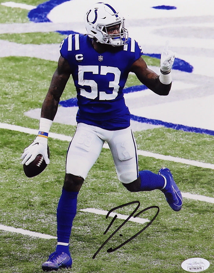 Darius Leonard Indianapolis Autographed Photo 8x10 JSA