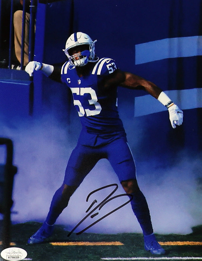 Darius Leonard Indianapolis Autographed Photo 8x10 JSA