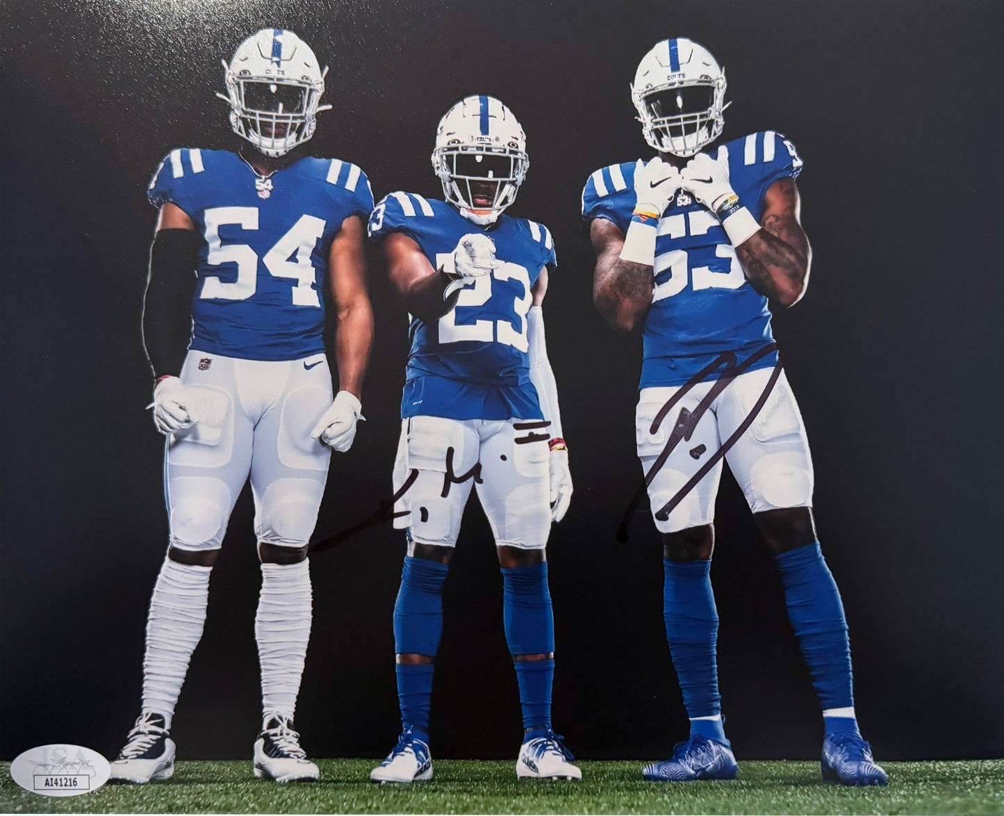 Darius Leonard and Kenny Moore Indianapolis 8x10 Autographed Photo JSA