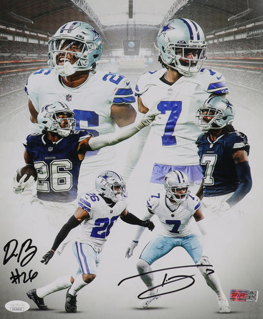 DaRon Bland & Trevon Diggs Dallas Signed 11x14 Autographed Photo PIA