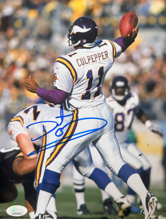 Daunte Culpepper Minnesota Autographed Photo 8x10 JSA