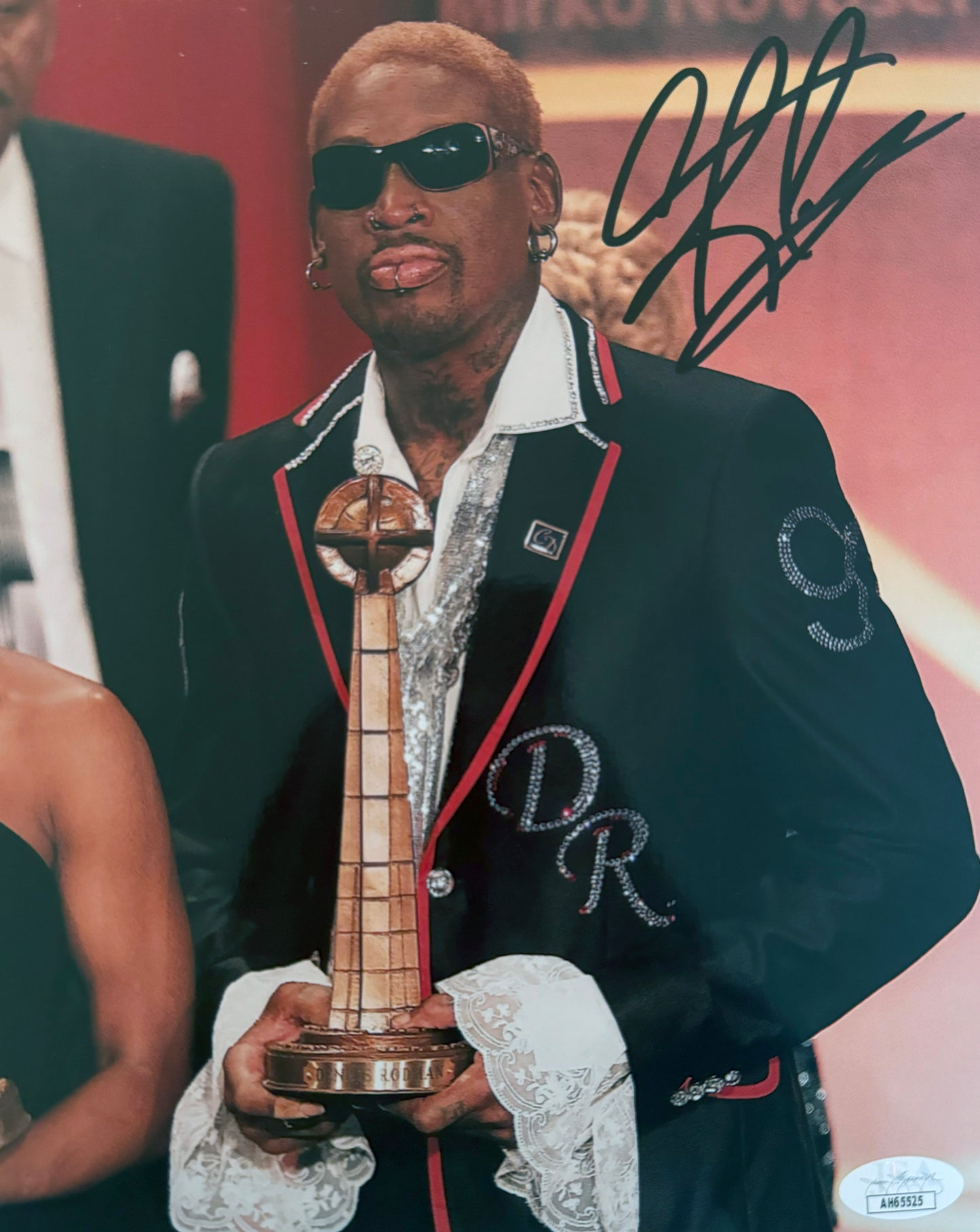 Dennis Rodman Chicago Autographed Photo 8x10 JSA