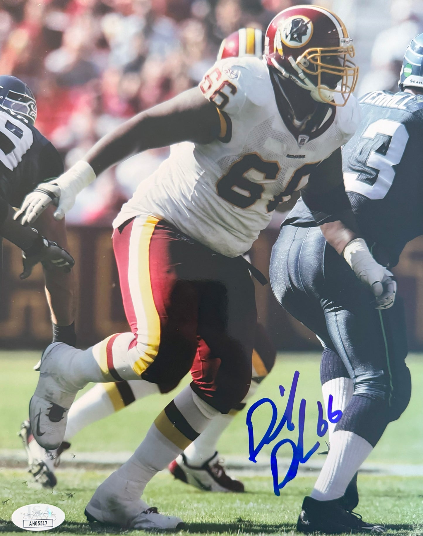 Derrick Dockery Washington Autographed Photo 8x10 JSA