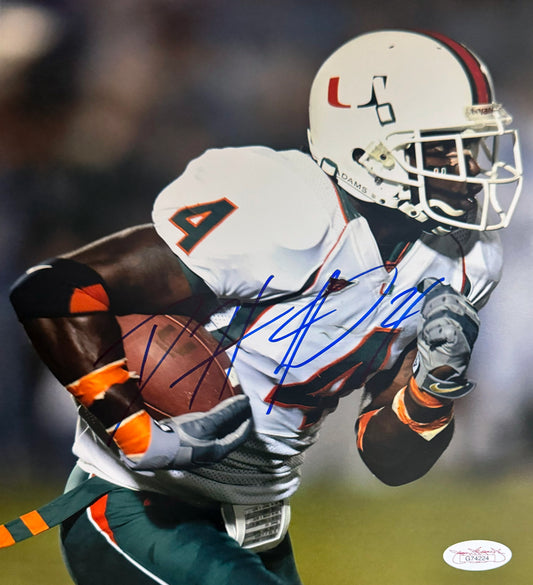 Devin Hester Miami Autographed Photo 8x10 JSA