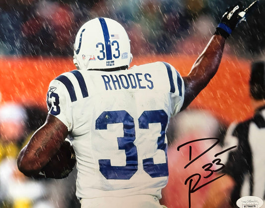 Dominic Rhodes Indianapolis Autographed Photo 8x10 JSA