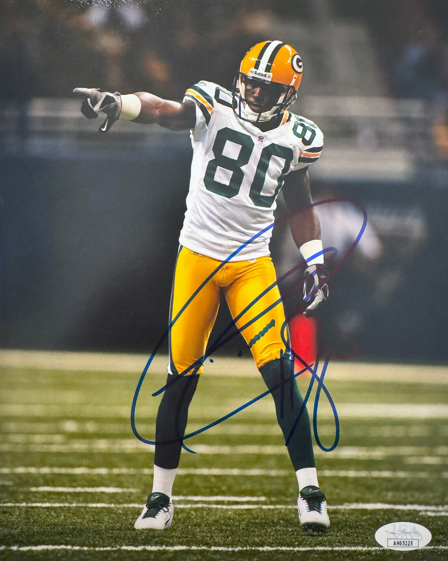 Donald Driver Green Bay 8x10 Autographed Photo JSA