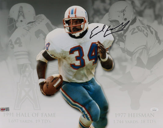 Earl Campbell Houston Signed 16x20 Autographed Photograph PIA