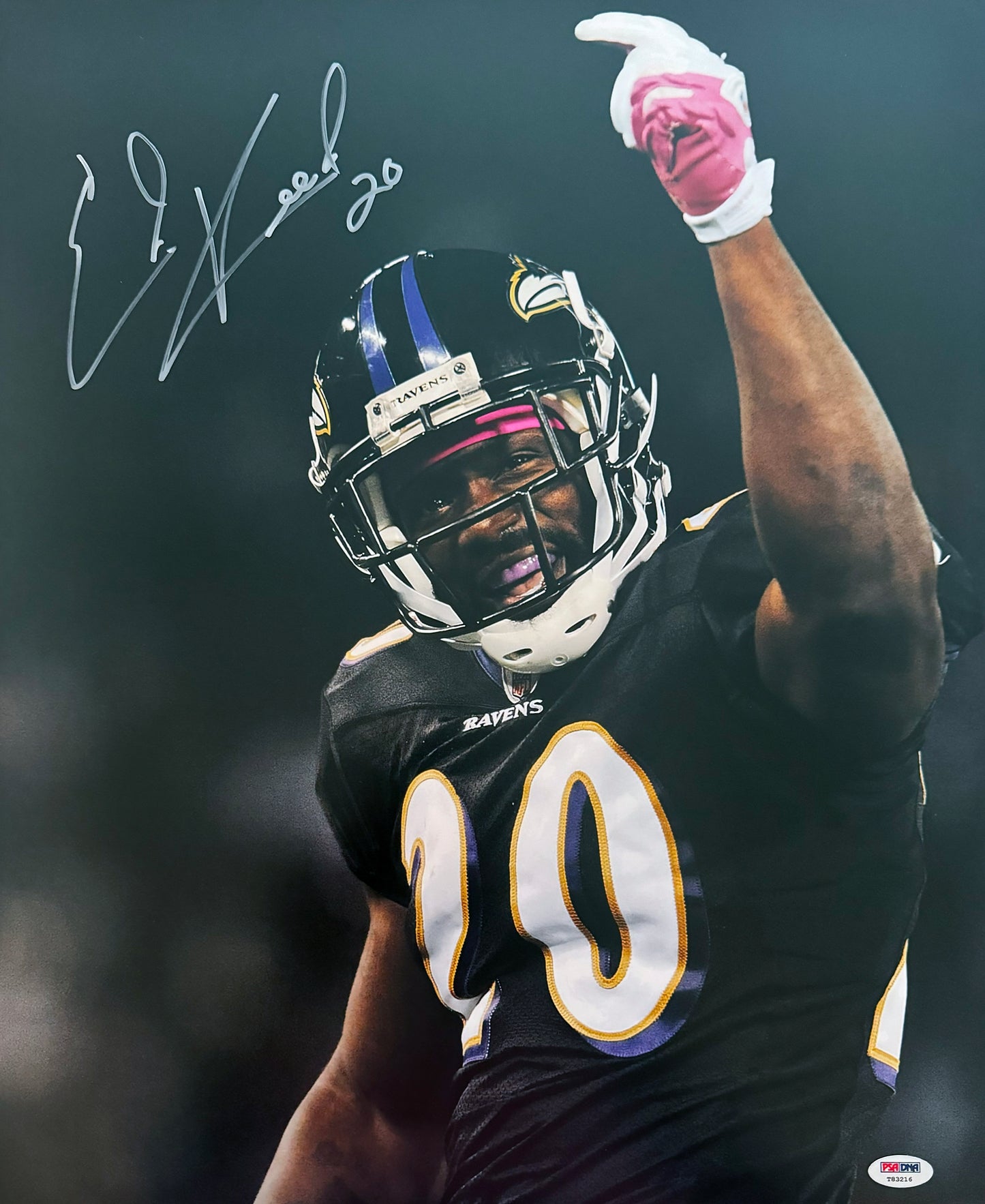 Ed Reed Signed 16x20 Baltimore Autographed Photograph JSA