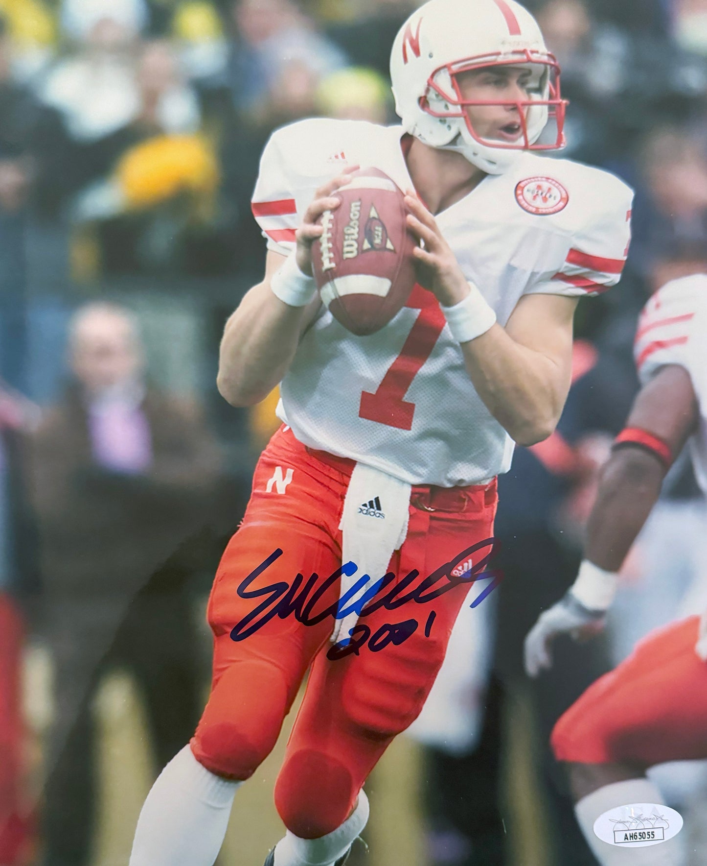 Eric Couch Nebraska Autographed Photo 8x10 JSA