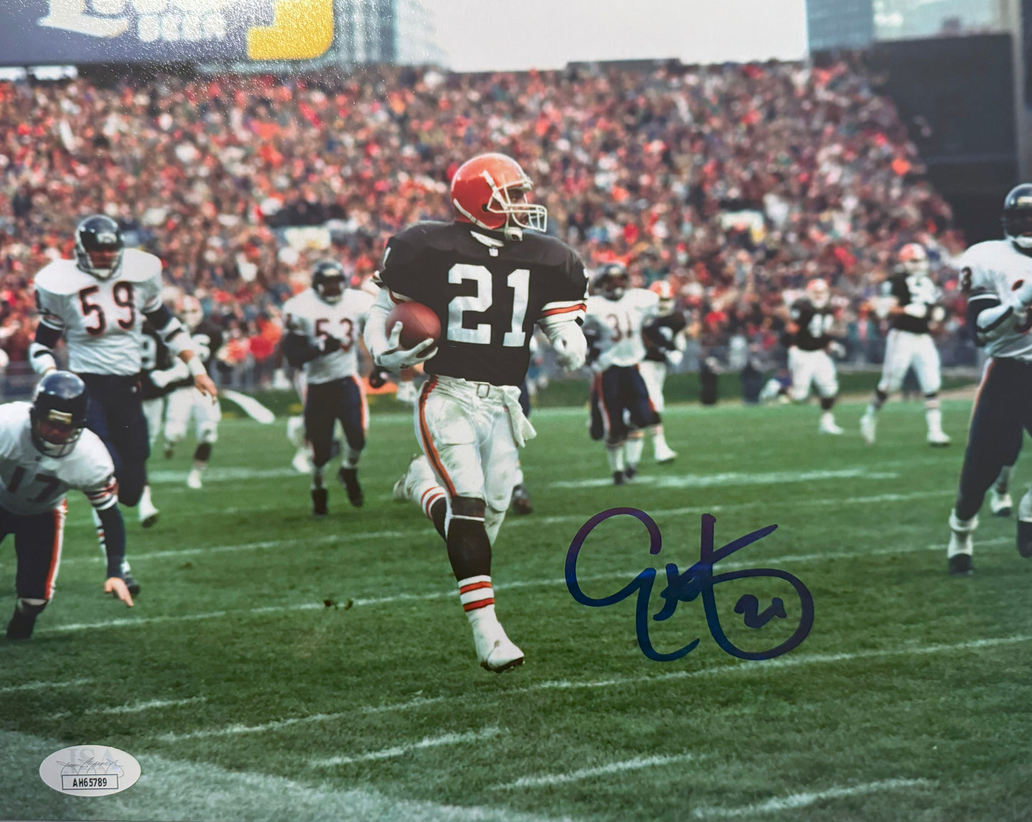 Eric Metcalf Cleveland Autographed Photo 8x10 JSA