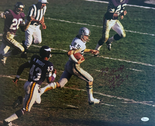 Fred Biletnikoff Signed 16x20 Las Vegas / Oakland Autographed Photograph JSA