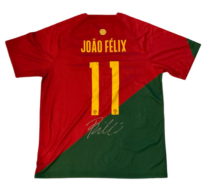 Joao Felix Custom Portugal Autographed Red/Green Jersey (PIA)