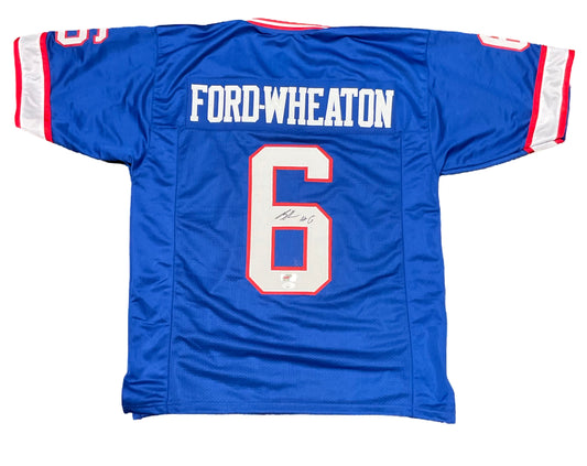 Bryce Ford-Wheaton Custom New York Autographed Football Legacy Jersey (JSA & PIA)