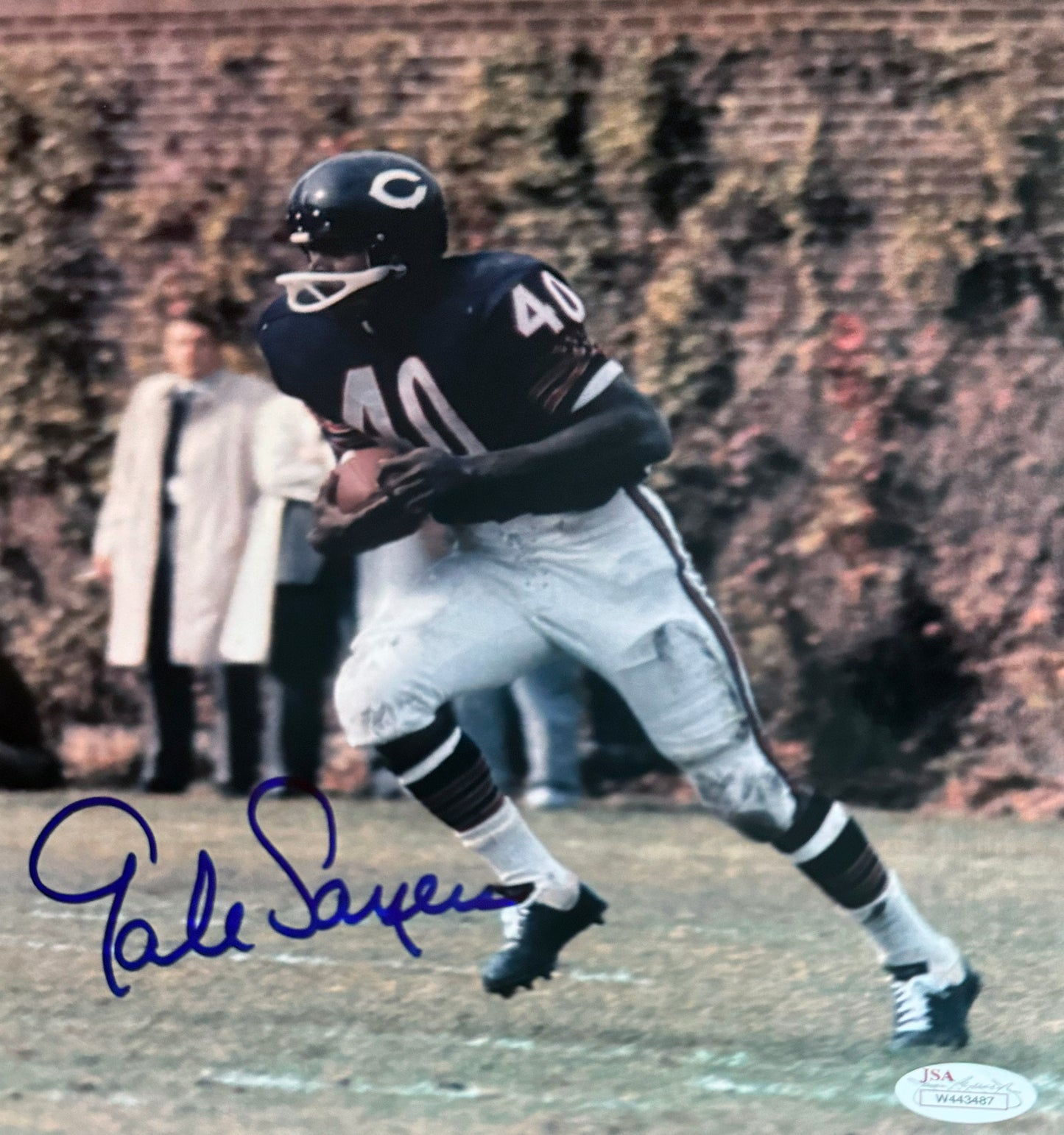 Gale Sayers Chicago Autographed Photo 8x10 JSA