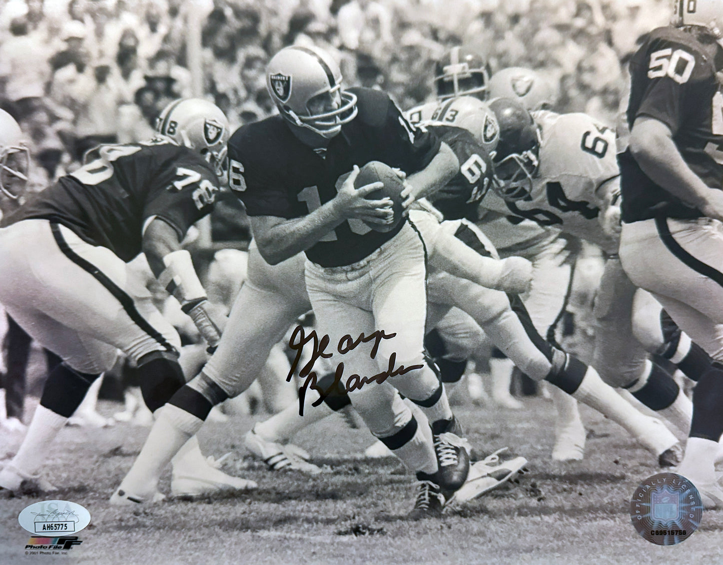 George Blanda Las Vegas Oakland Autographed Photo 8x10 JSA