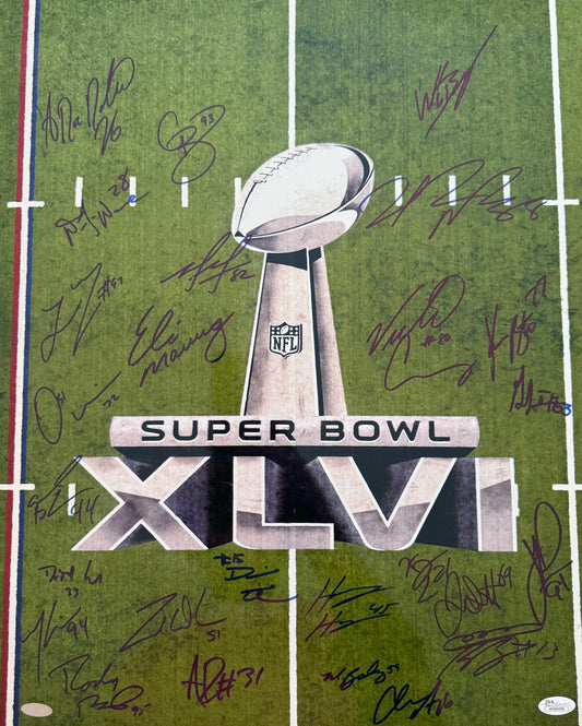 New York Super Bowl Signed 16x20 Autographed Photograph JSA