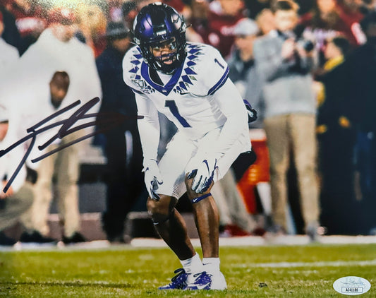 Tre'Vius Hodges-Tomlinson TCU Autographed Photo 8x10 JSA