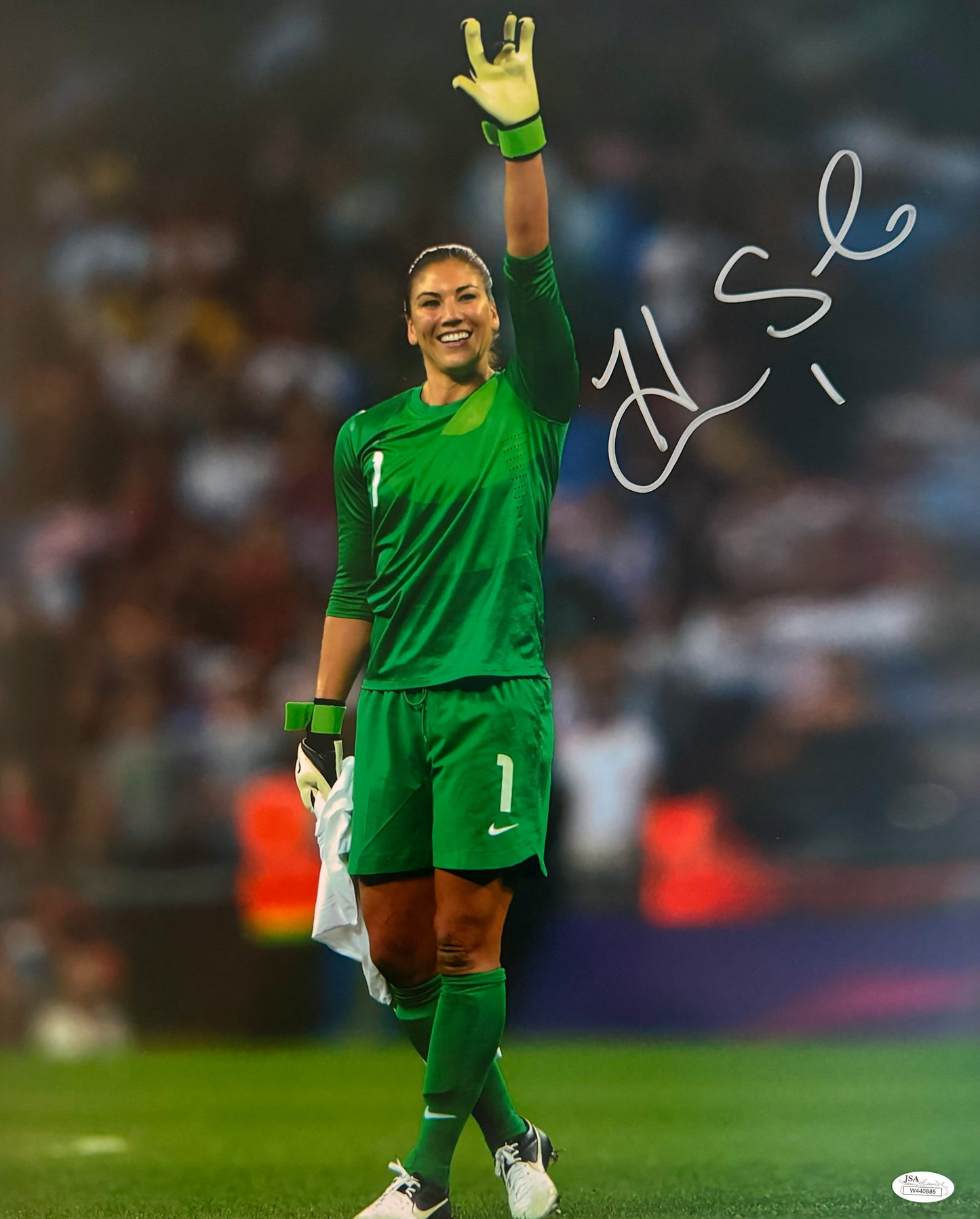 Hope Solo Signed 16x20  US Women's Soccer Team Autographed Photograph JSA