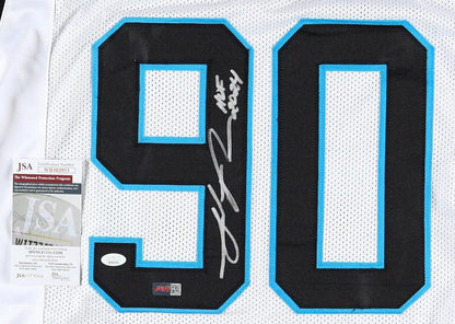 Julius Peppers Signed Panthers Custom Autographed White Football Jersey