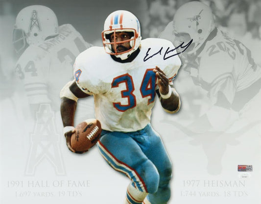 Earl Campbell Signed 16x20 Autographed Houston Photograph PIA