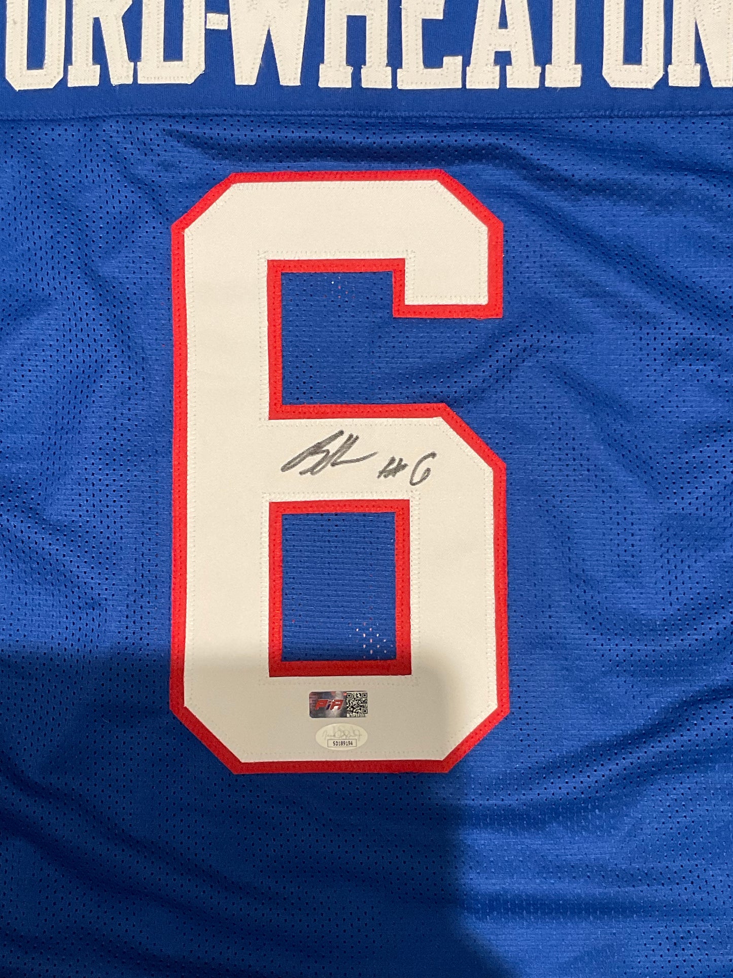 Bryce Ford-Wheaton Custom New York Autographed Football Legacy Jersey (JSA & PIA)