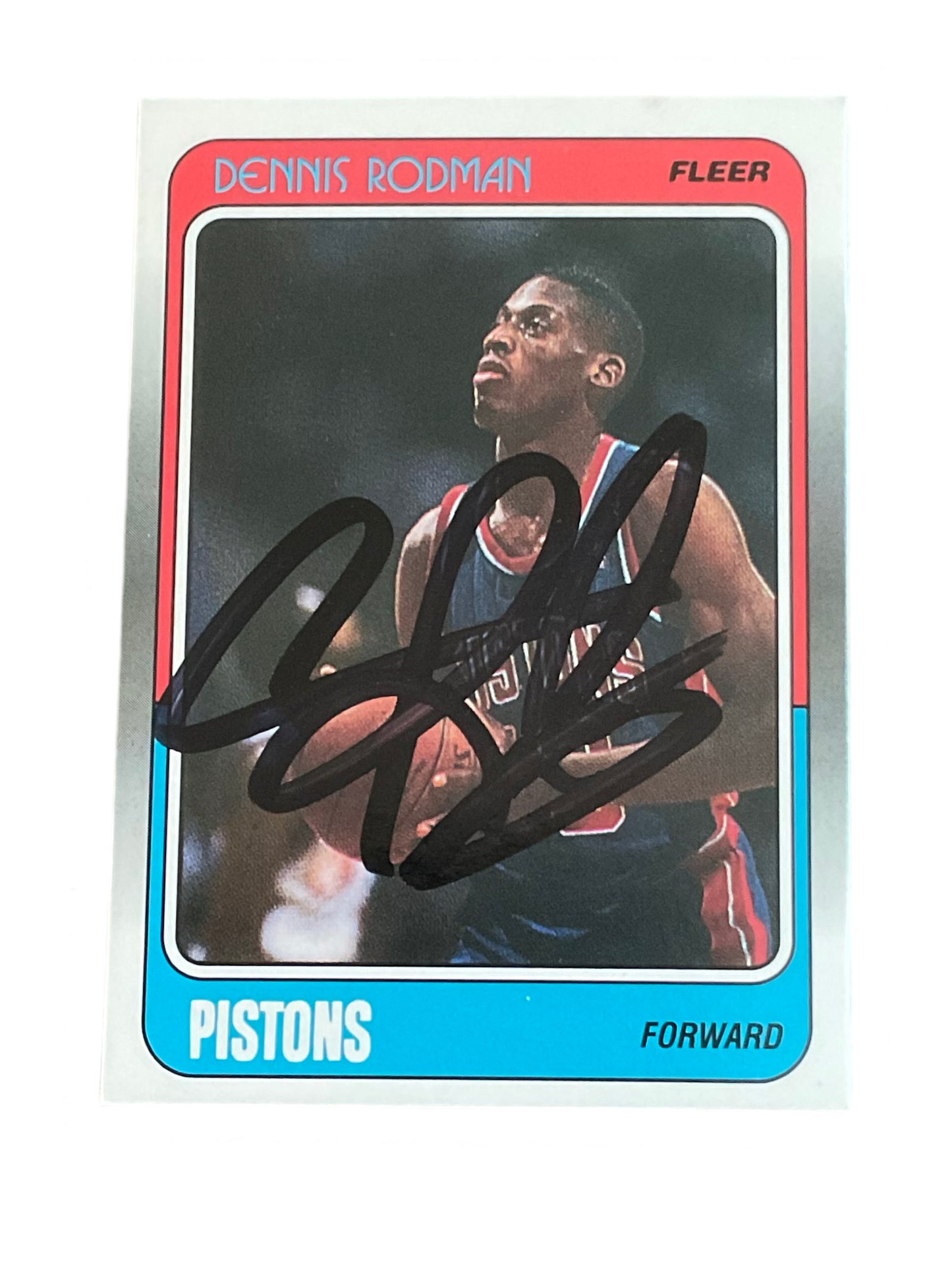 Dennis Rodman Signed Rookie Card PIA Black ink REPRINT