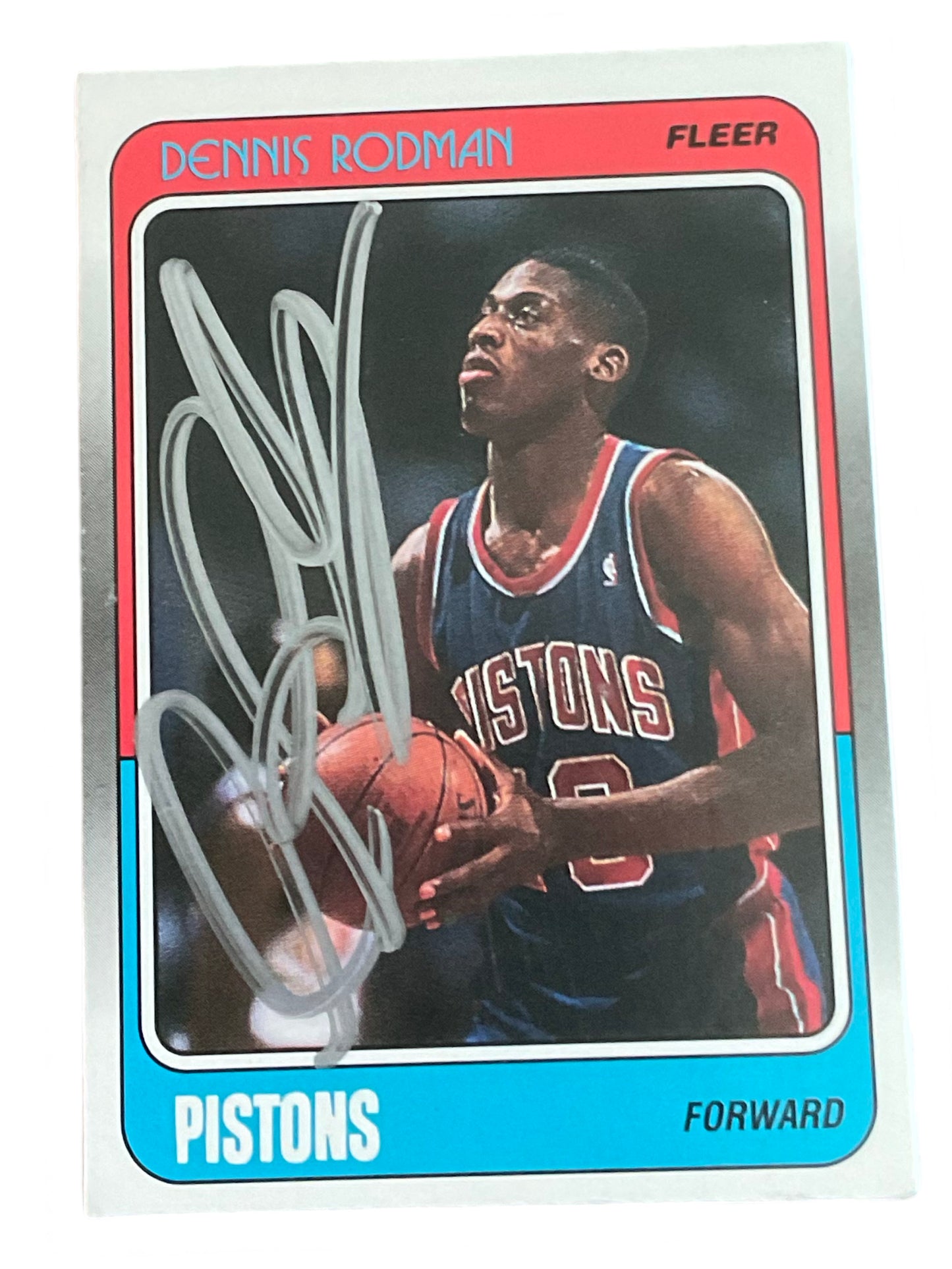 Dennis Rodman Signed Rookie Card PIA Silver ink REPRINT