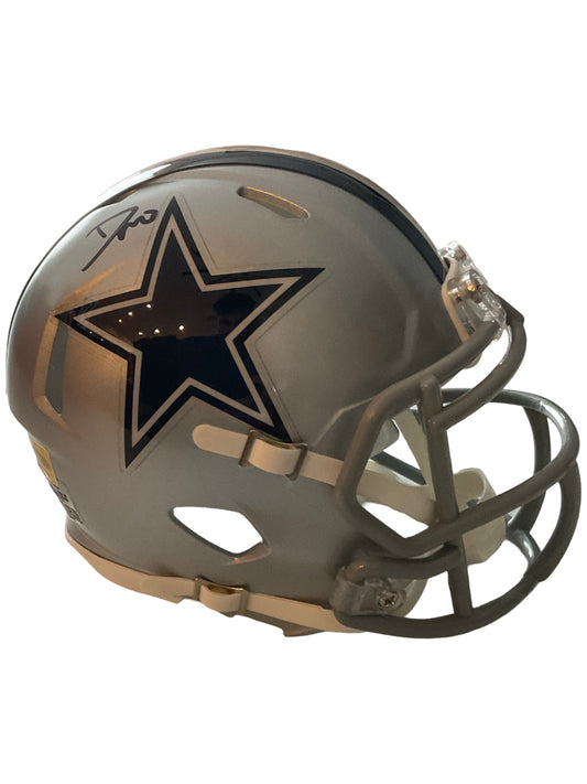 DeMarvion Overshown Dallas Mini Football Helmet (PIA)