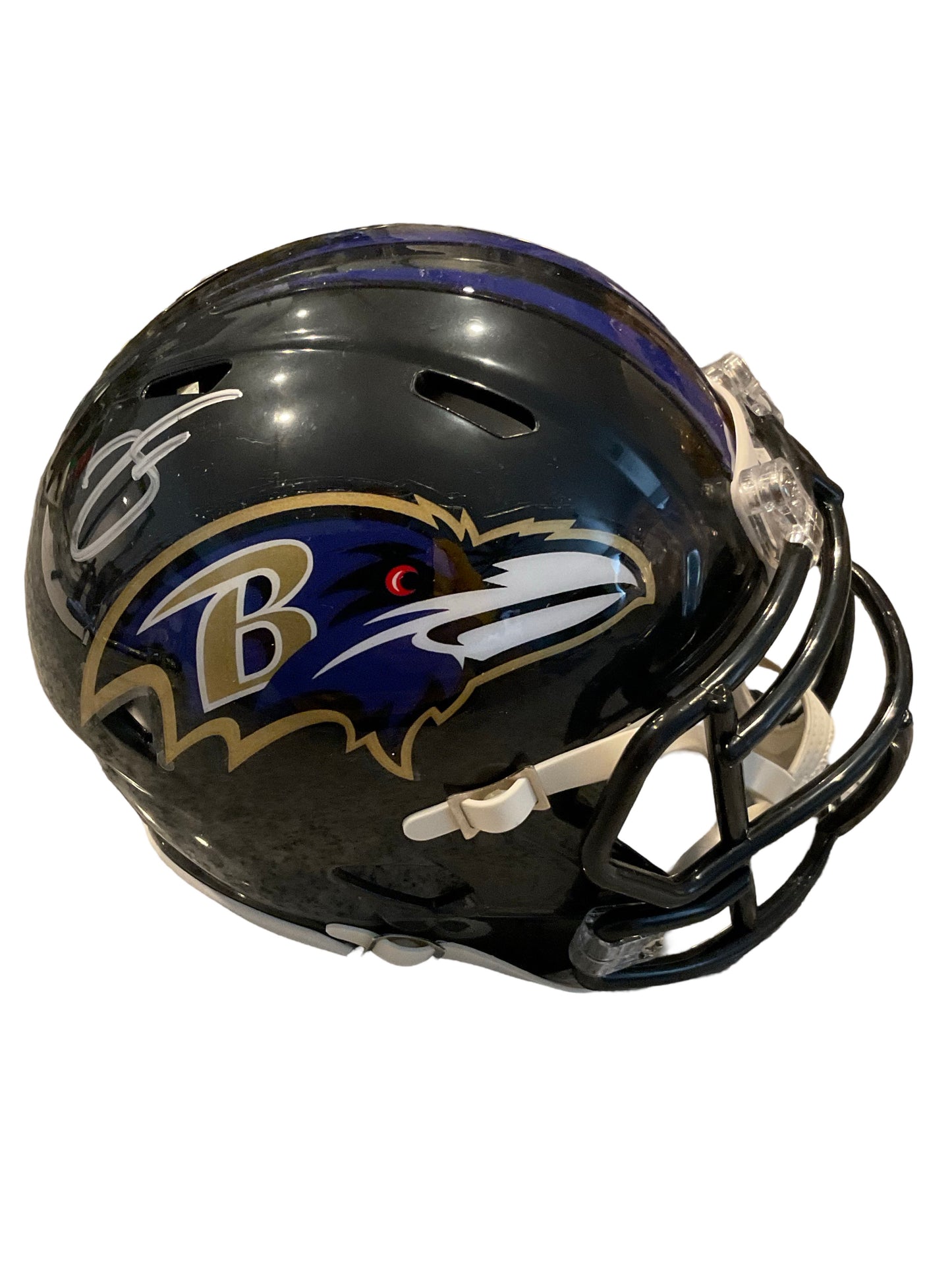 Zay Flowers Baltimore Speed Mini Football Helmet (JSA & PIA)