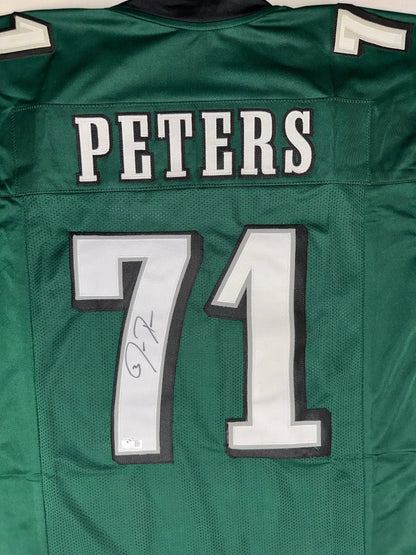 Jason Peters Custom Philadelphia Autographed Football Jersey (PIA/JSA)