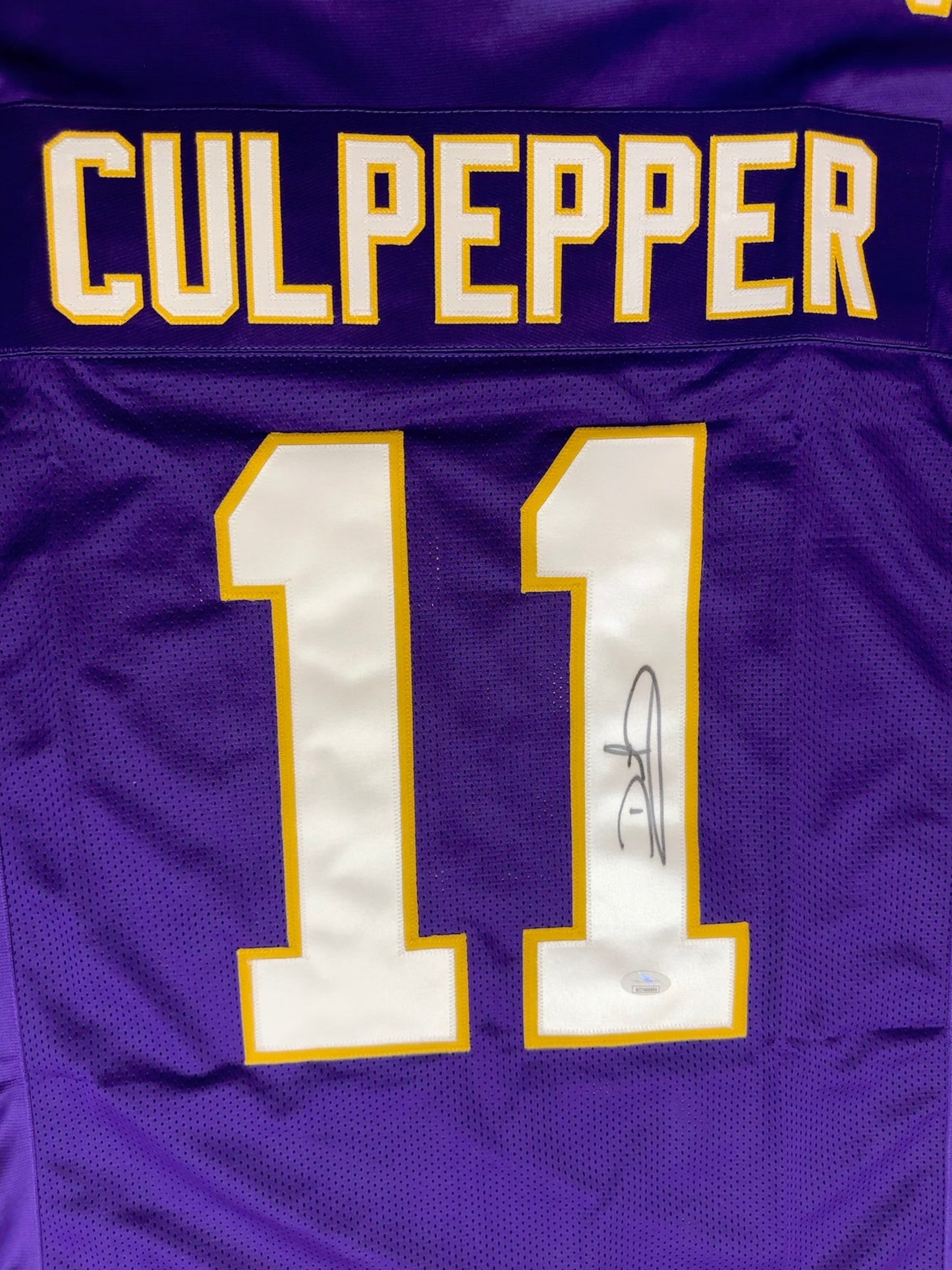 Daunte Culpepper Custom Minnesota Autographed Football Jersey (JSA)