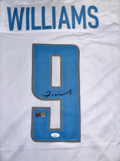 Jameson Williams Custom Detriot Autographed Football Jersey (PIA/JSA)