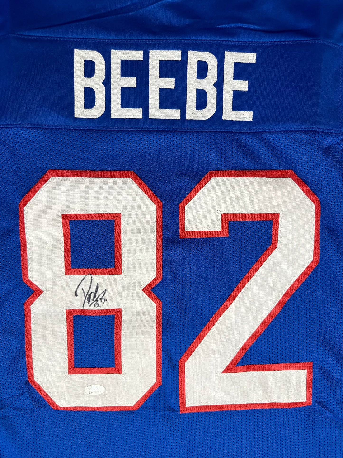 Don Beebe Custom Buffalo Autographed Football Jersey (JSA)