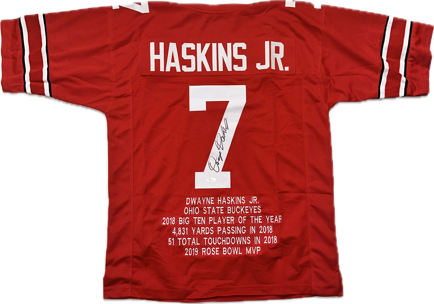 Dwayne Haskins Jr.  Custom Embroidered Autographed Football Jersey (PIA/JSA)